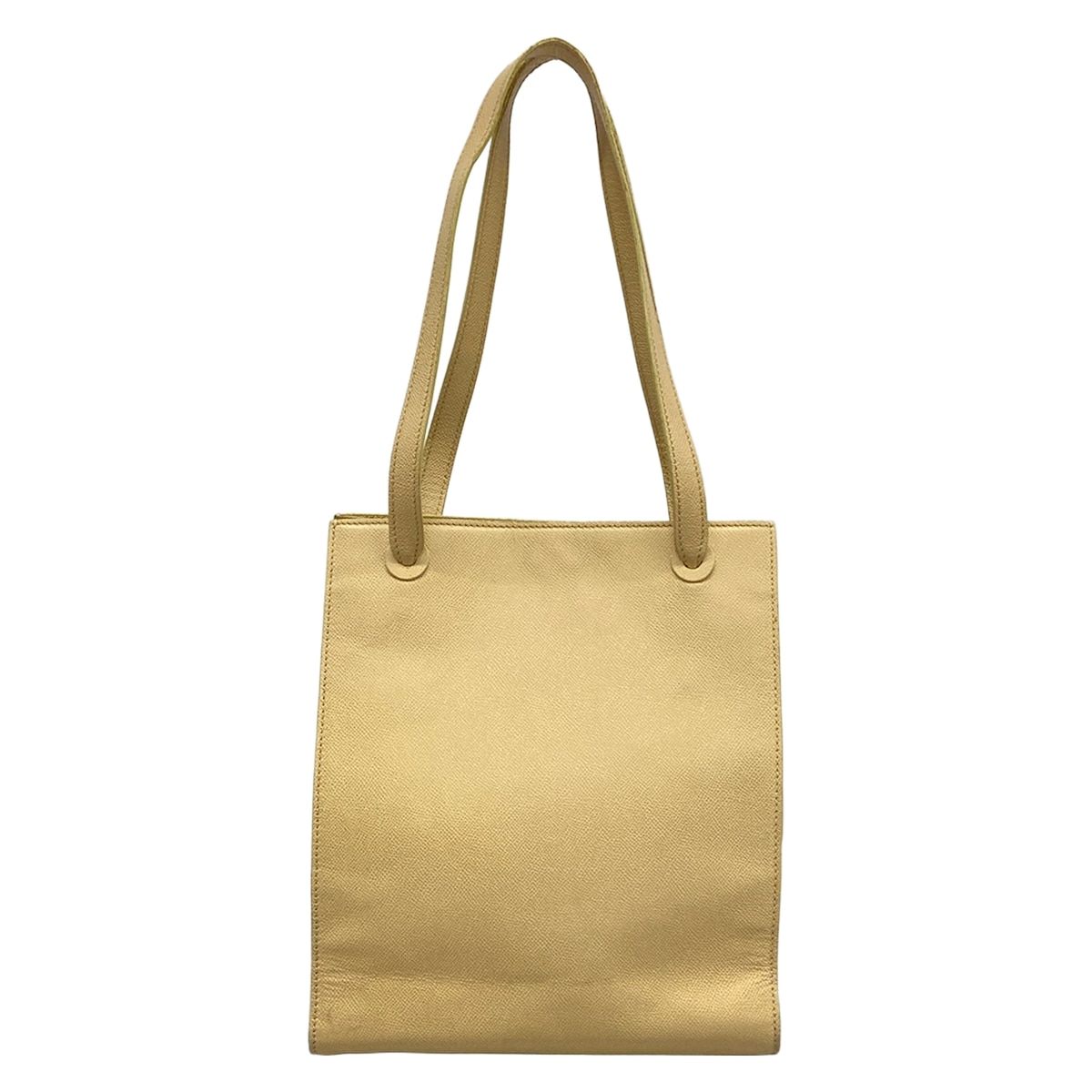 Chanel Tote Bag Beige Gold Logo — view 3