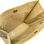 Chanel Tote Bag Beige Gold Logo — view 7