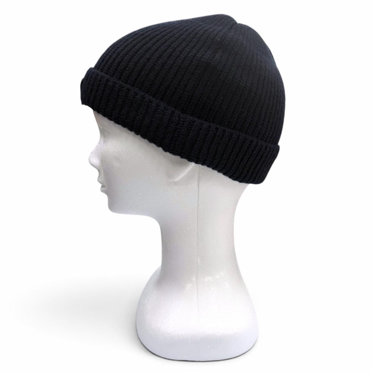 Prada Wool Cashmere Triangle Logo Plate Hat Knit Cap Navy — view 2