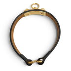 Hermes Micro Rival Swift Gold Leather Bracelet Black T3 — view 6