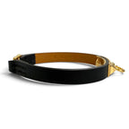 Hermes Micro Rival Swift Gold Leather Bracelet Black T3 — view 4