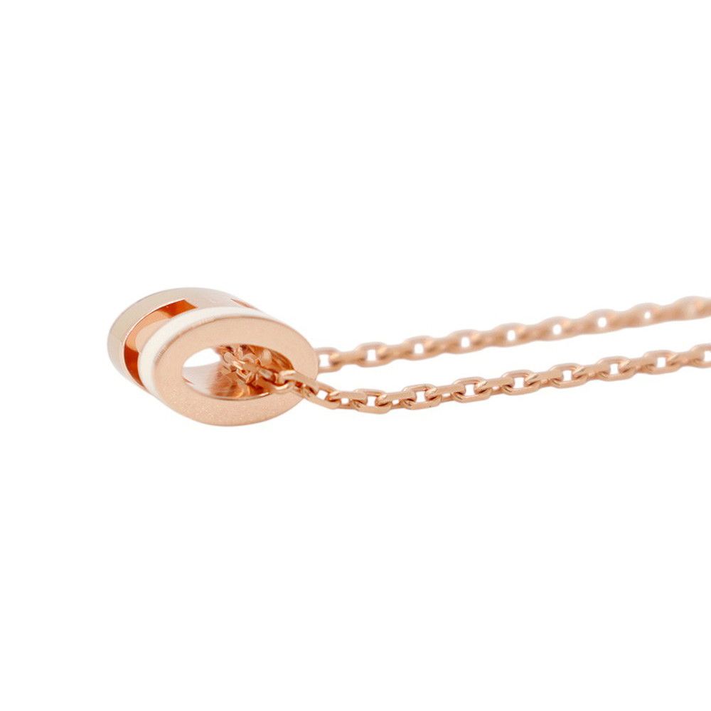 Hermes Necklace Mini Pop H Rocabar System White Brown Glasse Pink Gold — view 2