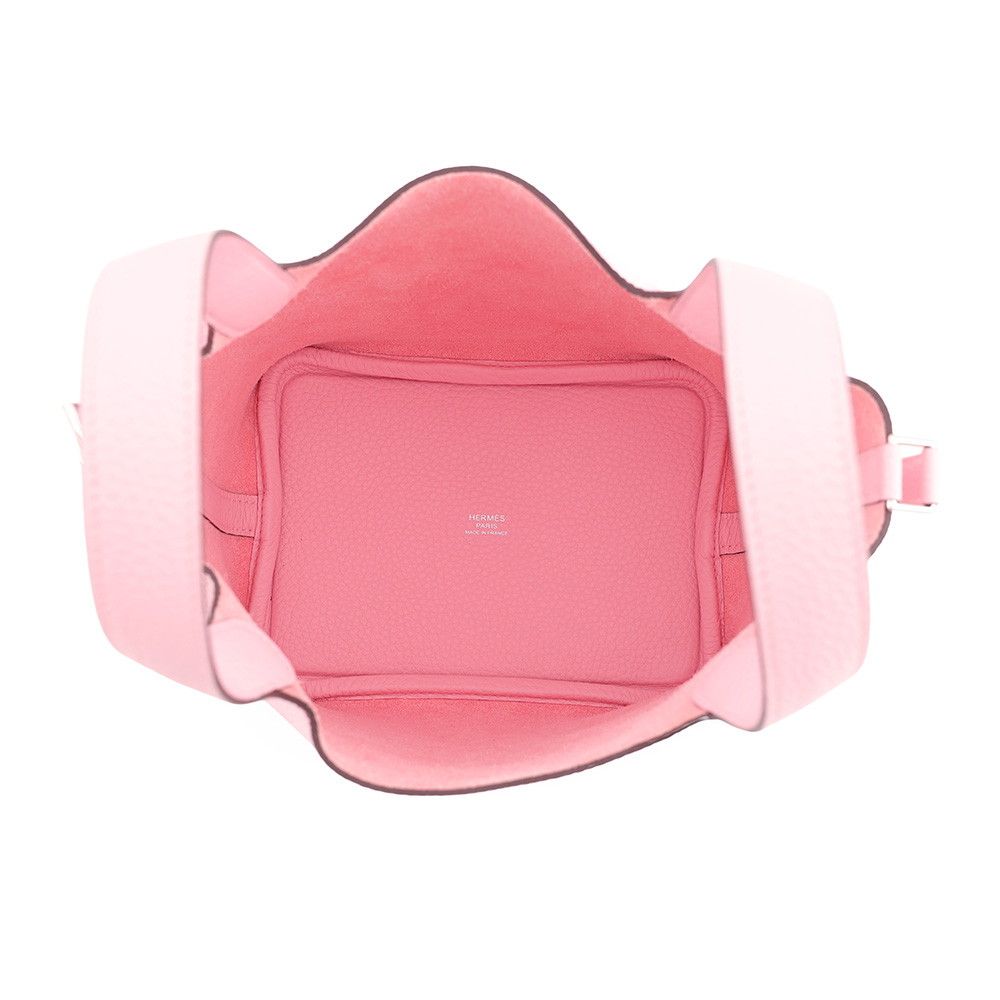 Hermes Handbag Picotin Lock PM Rose Sakura Silver Taurillon Clemence — view 5