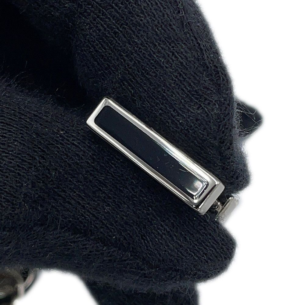 Hermes Necklace Alphabet Black Silver Swift Buffalo Horn — view 7