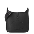 Hermes Shoulder Bag Evelyne 3 PM Black Silver Taurillon Clemence