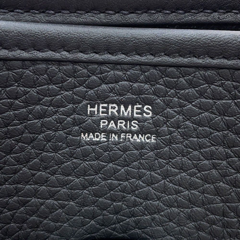 Hermes Shoulder Bag Evelyne 3 PM Black Silver Taurillon Clemence — view 8