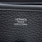 Hermes Shoulder Bag Evelyne 3 PM Black Silver Taurillon Clemence — view 8