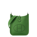 Hermes Shoulder Bag Evelyne TPM 111 Amazon Vert Yucca Silver Taurillon Clemence