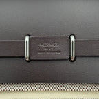 Hermes Shoulder Bag Herbag Zip Mini Ecru Ebene Silver Toile H Vache Hunter — view 6