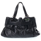 Chanel Paris London Door Latch Tote Bag Lambskin Black Silver 12 — view 2