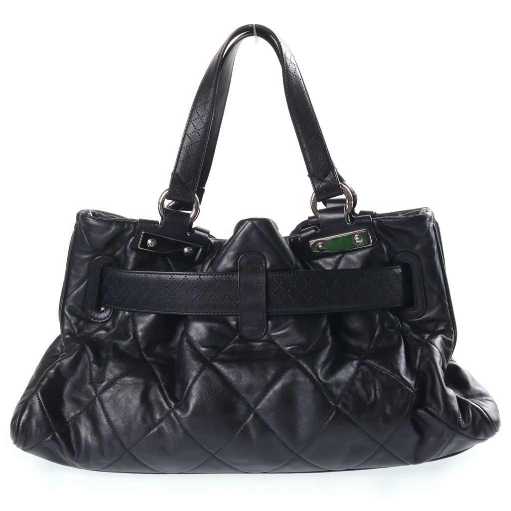Chanel Paris London Door Latch Tote Bag Lambskin Black Silver 12 — view 2