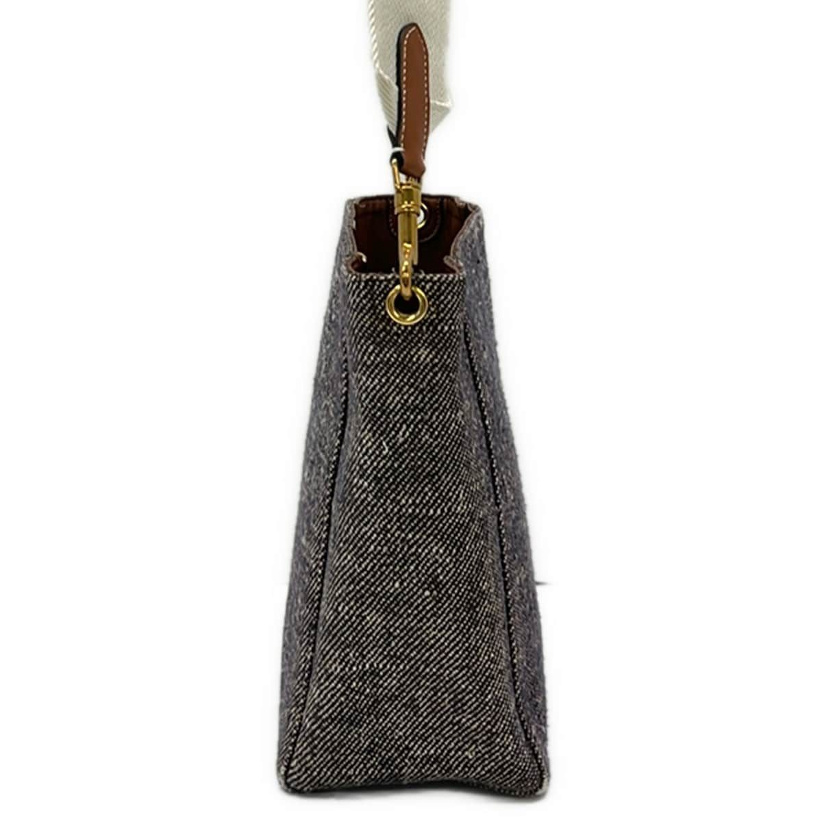 Celine Shoulder Bag Sangles Small Dark Navy Ivory Brown — view 4