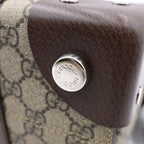 Gucci GG Supreme Tote Bag Beige Brown Leather Silver — view 6