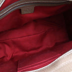 Gucci GG Supreme Tote Bag Beige Brown Leather Silver — view 7