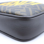 Fendi Diagonal Camera Case Zucca Shoulder Bag Brown Leather Silver — view 5
