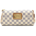 Louis Vuitton Shoulder Bag Damier Azur Leather White