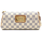 Louis Vuitton Shoulder Bag Damier Azur Leather White