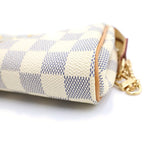 Louis Vuitton Shoulder Bag Damier Azur Leather White — view 5