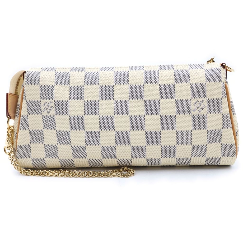 Louis Vuitton Shoulder Bag Damier Azur Leather White — view 2