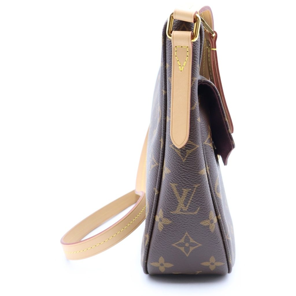 Louis Vuitton Mabillon Shoulder Bag Monogram Leather Brown — view 3