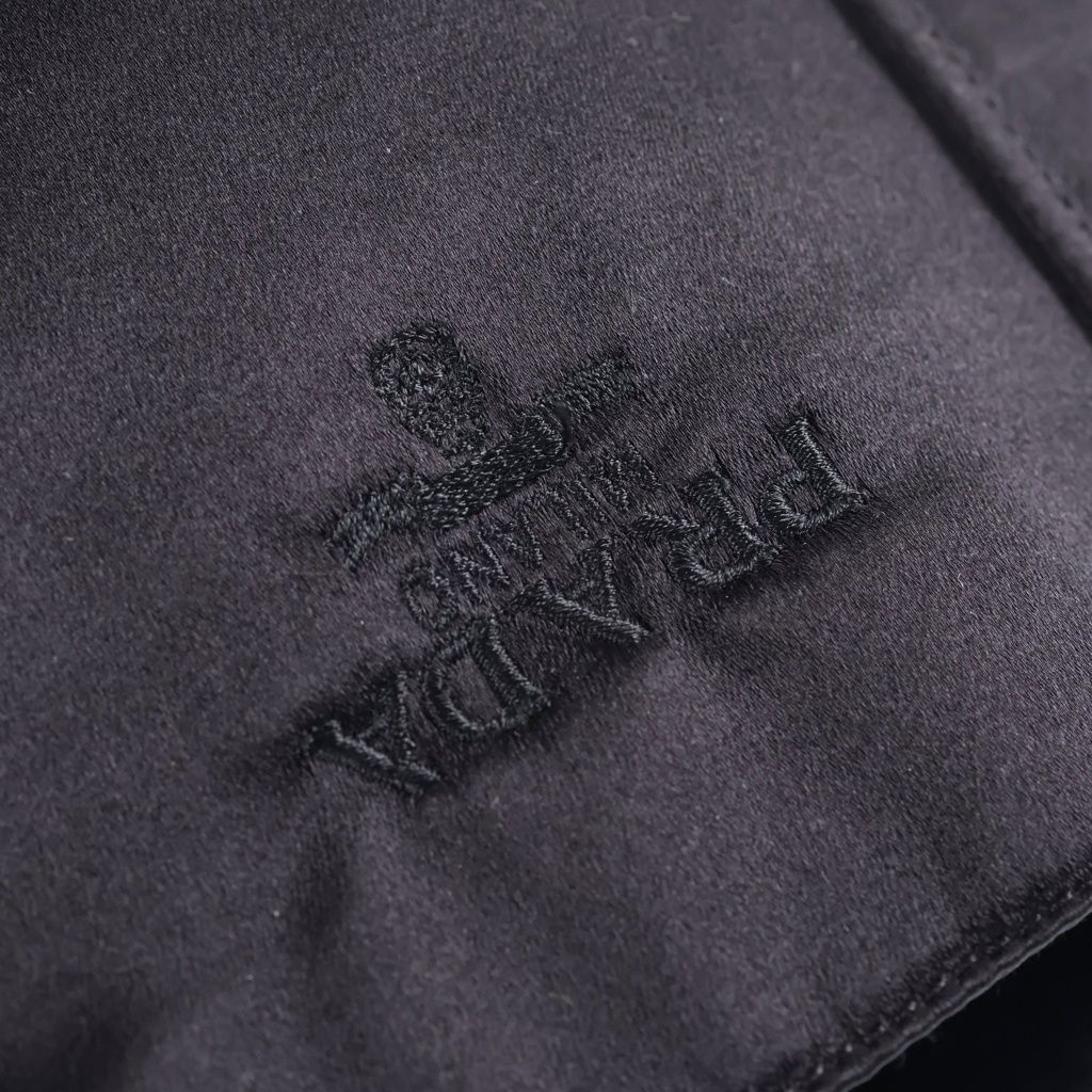 Prada Embroidery Satin Mini Bag Black — view 6