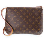 Louis Vuitton Monogram Musette Tango Shoulder Bag Brown Leather Gold — view 2