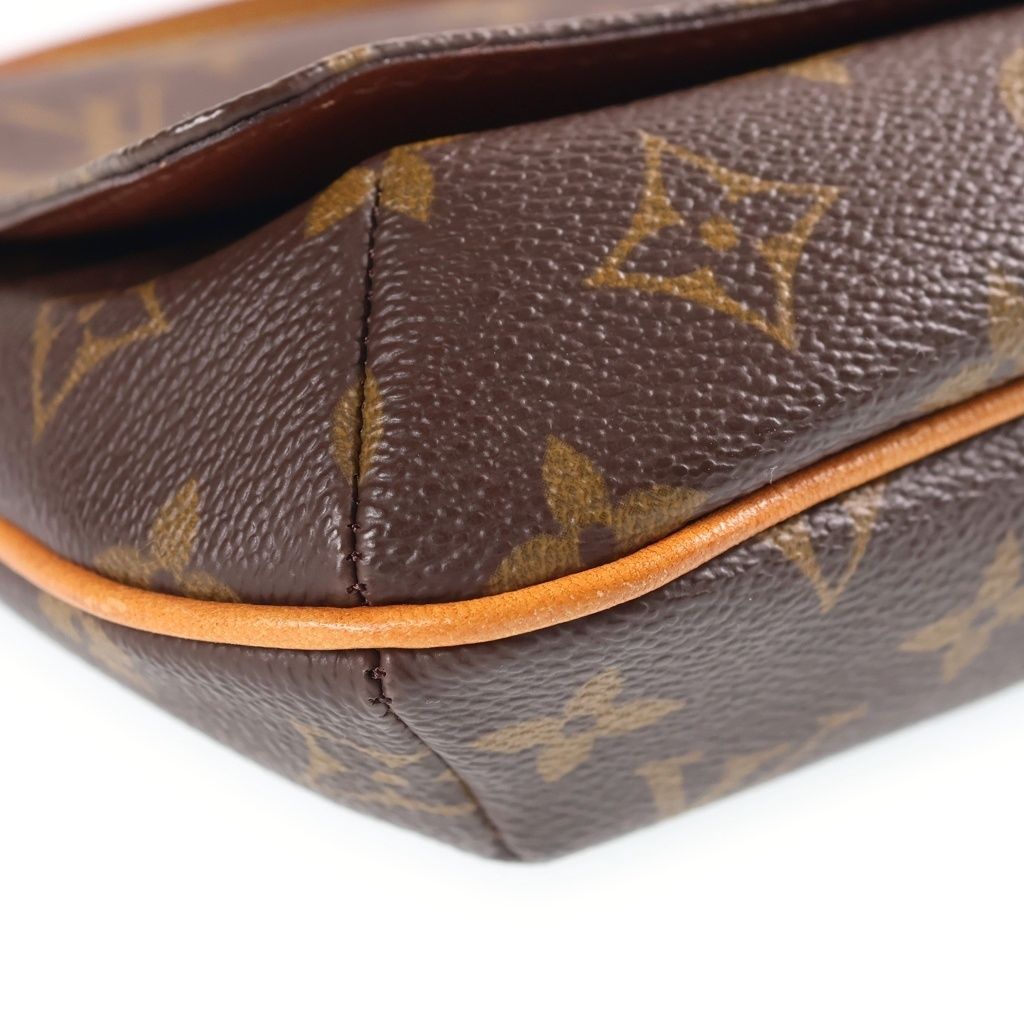 Louis Vuitton Monogram Musette Tango Shoulder Bag Brown Leather Gold — view 5