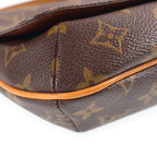 Louis Vuitton Monogram Musette Tango Shoulder Bag Brown Leather Gold — view 5