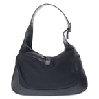 Gucci Jackie Bag Handbag Black Nylon Leather Silver — view 2