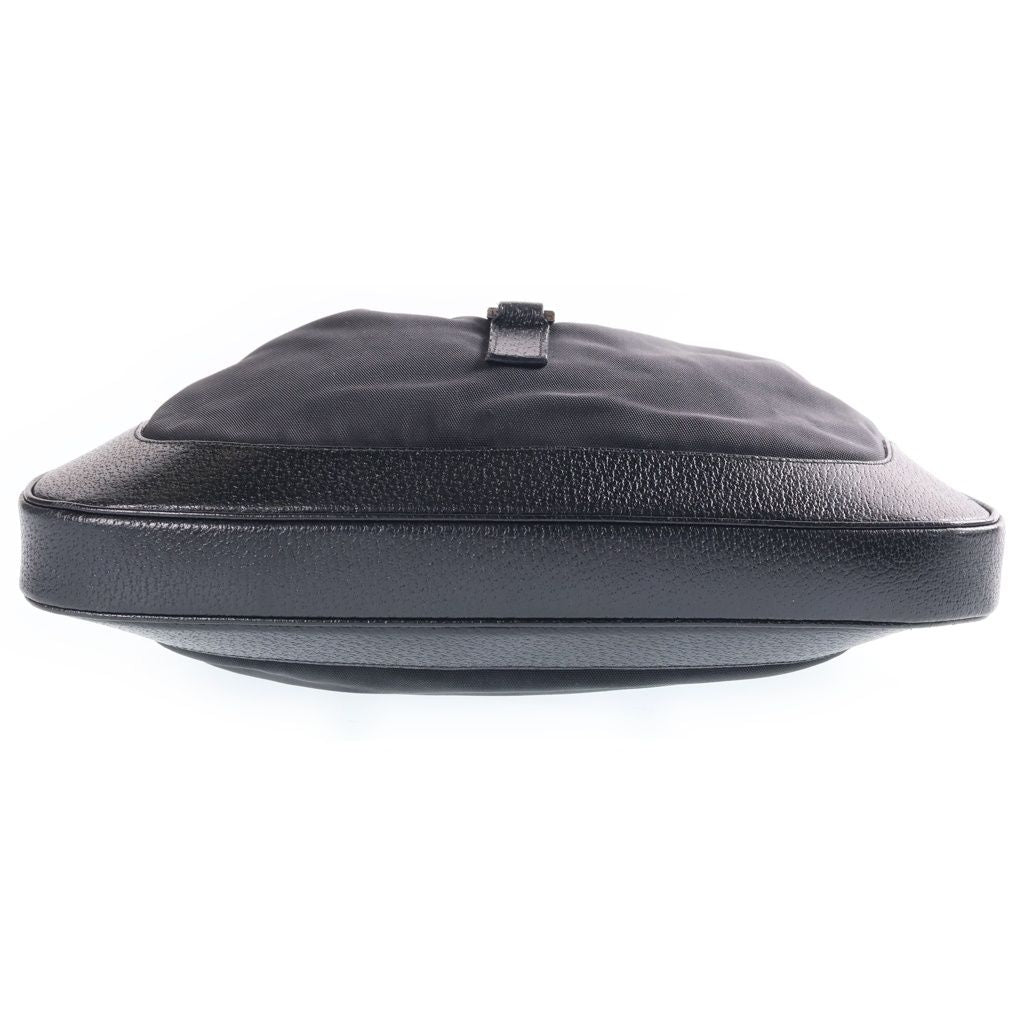 Gucci Jackie Bag Handbag Black Nylon Leather Silver — view 4