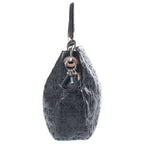 Dior Cannage Hobo One Handle Tote Black Leather Silver — view 3