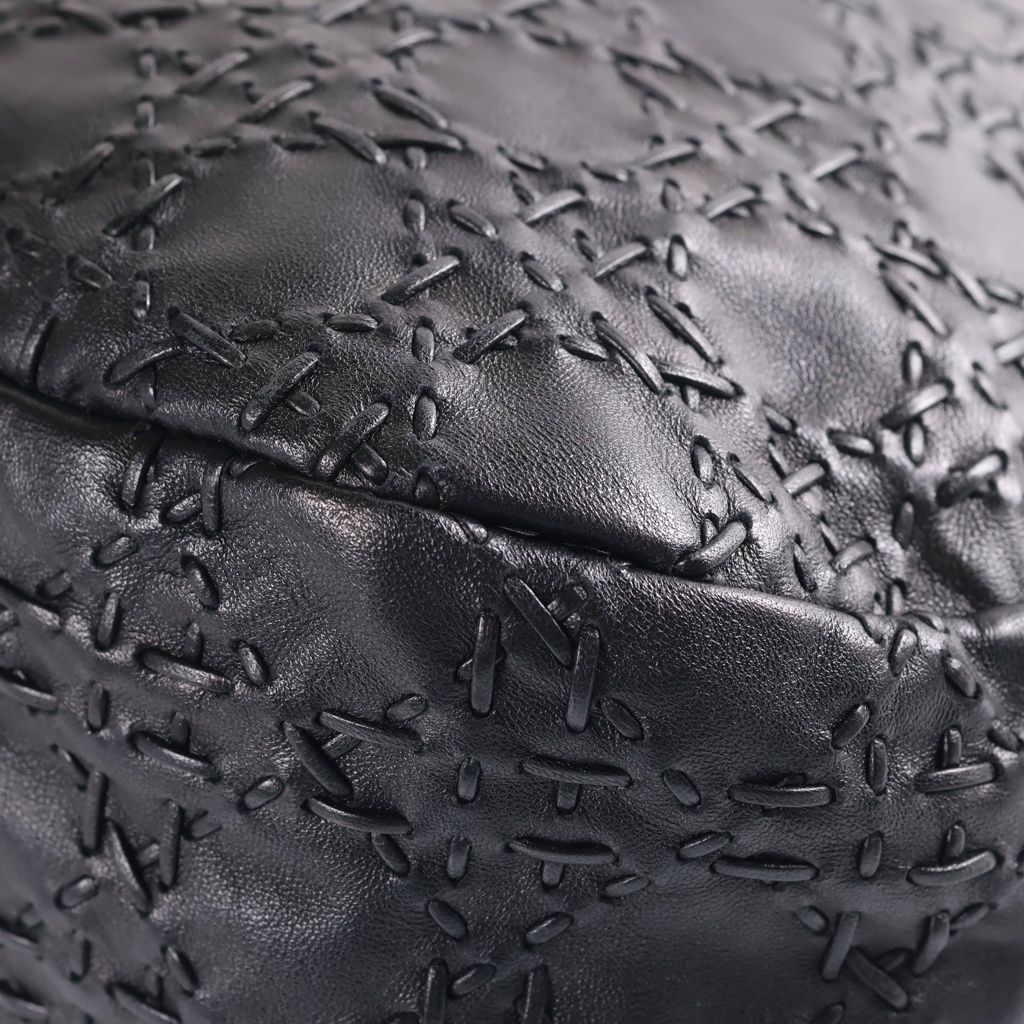 Dior Cannage Hobo One Handle Tote Black Leather Silver — view 5