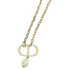 Dior Petit CD Logo Necklace Pearl Gold Plated — view 3