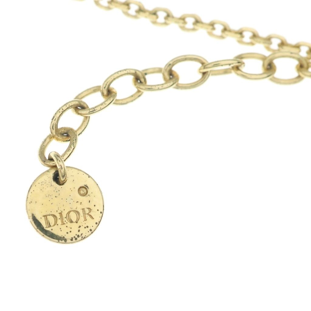 Dior Petit CD Logo Necklace Pearl Gold Plated — view 5