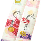 Hermes Twilly Garde Robe Pop Rose Pop Scarf Silk White Pink — view 3