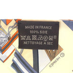 Hermes Twilly Spring Scarf Silk White Orange Blue — view 5
