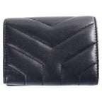Saint Laurent Paris Loulou Tiny Wallet Compact Trifold Leather Black — view 2
