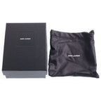 Saint Laurent Paris Tiny Wallet Trifold Compact Gold Leather Gray — view 6