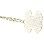 Chanel CC Logo Pendant Chain Gold Pink — view 3