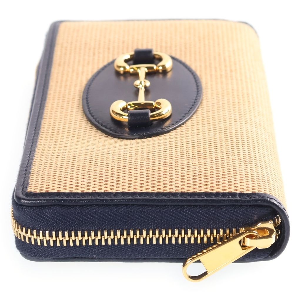 Gucci Horsebit Round Zip Wallet Beige — view 3