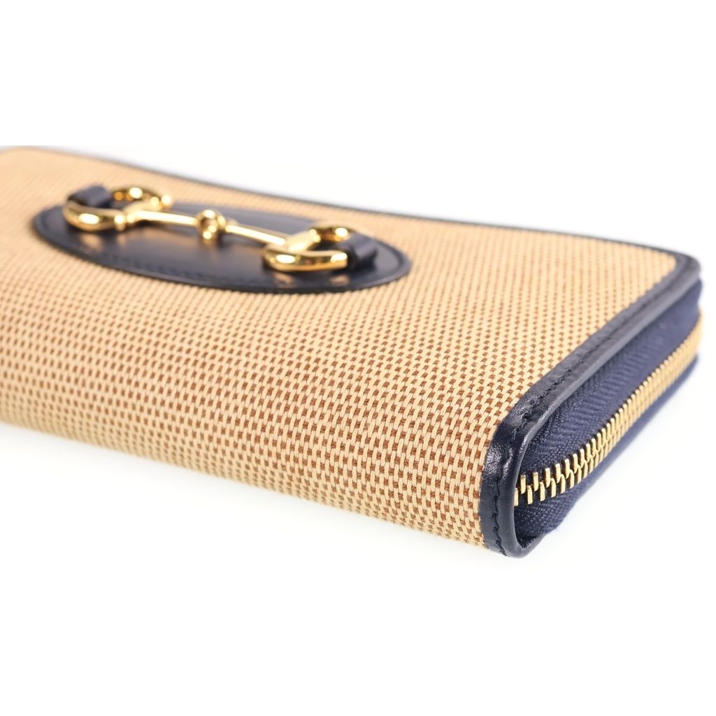 Gucci Horsebit Round Zip Wallet Beige — view 4