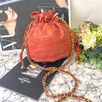 Chanel Drawstring Quilted Chain Shoulder Bag — view 2
