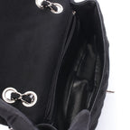 Chanel Shoulder Bag Chevron V-stitch Black Fabric Chain — view 3