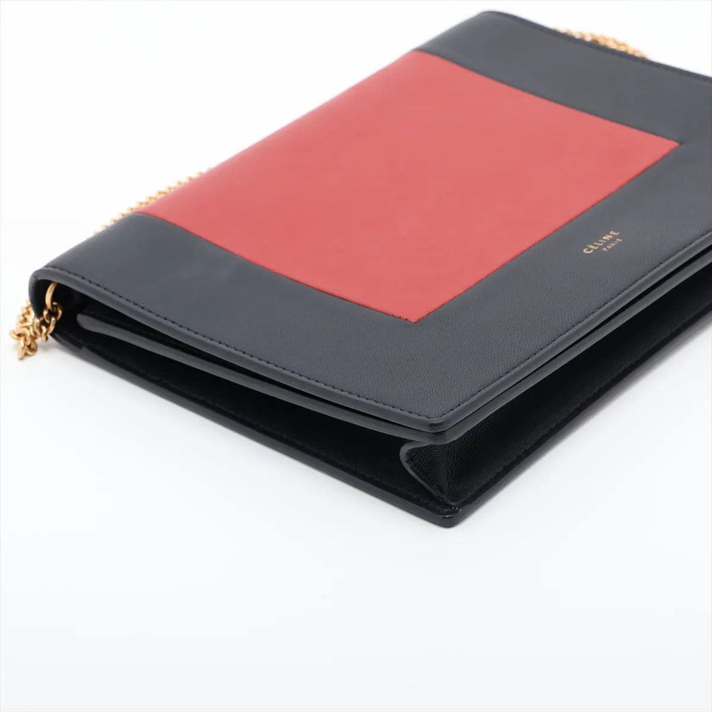 Celine Frame Evening Leather Chain Shoulder Bag — view 4