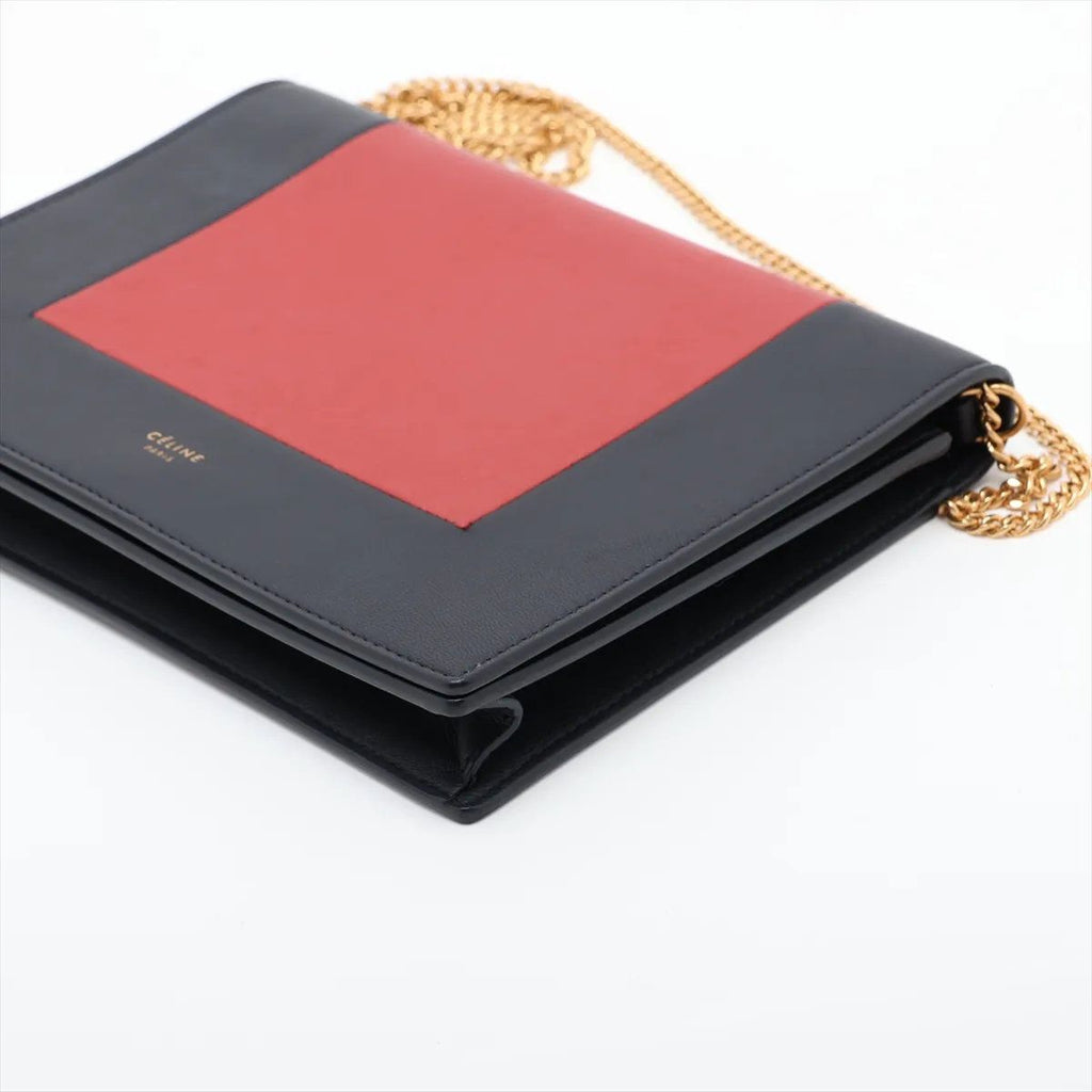 Celine Frame Evening Leather Chain Shoulder Bag — view 3