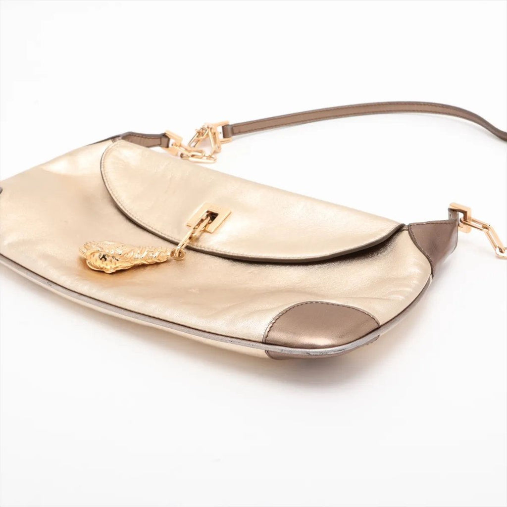 Gucci Tiger Head Charm Leather Chain Shoulder Bag — view 3