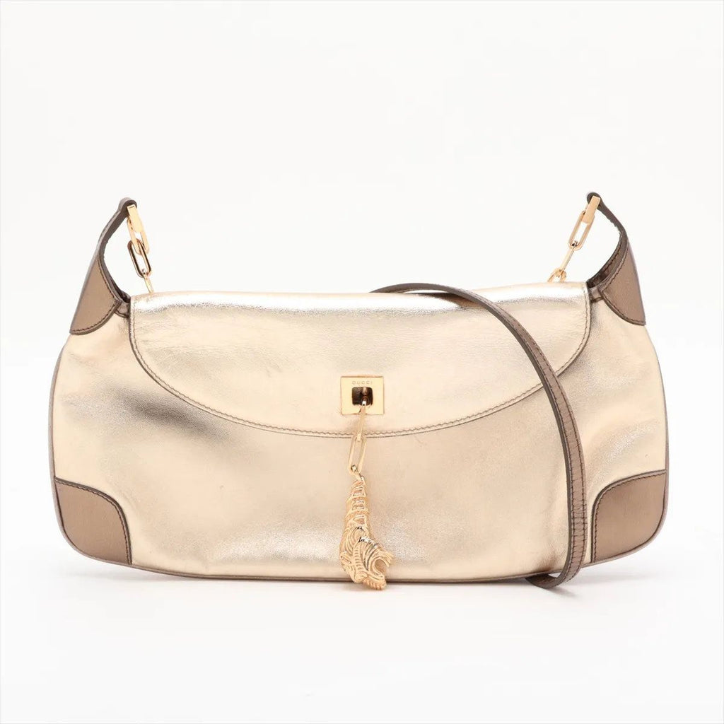 Gucci Tiger Head Charm Leather Chain Shoulder Bag
