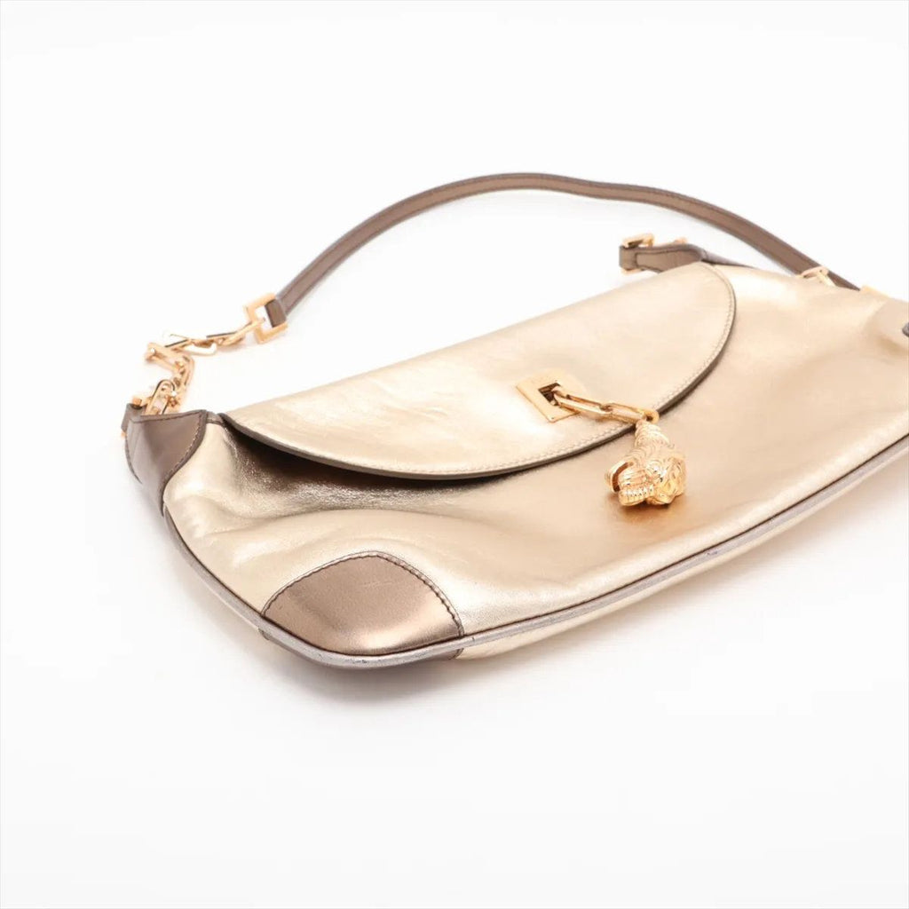 Gucci Tiger Head Charm Leather Chain Shoulder Bag — view 4