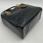 Dior Lady Handbag Patent Black Leather — view 4