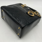 Dior Lady Handbag Patent Black Leather — view 3